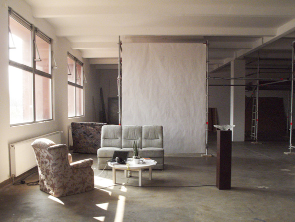 Post-Studio Tales, reception area, unoccupied, photo: Jessyca Hutchens