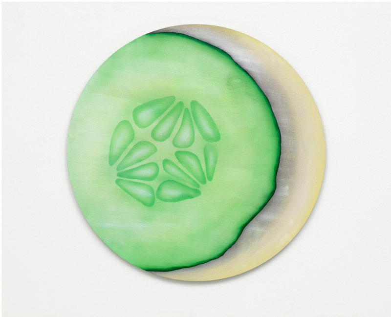 Painting of a cucumber slice